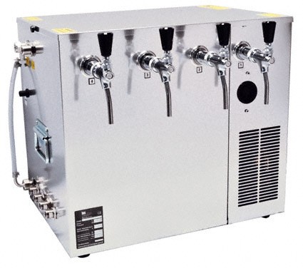 Hladilnik za pivo Mokra hladilna enota 4 linije, 100 litrov/h kombinirana hladilna enota,